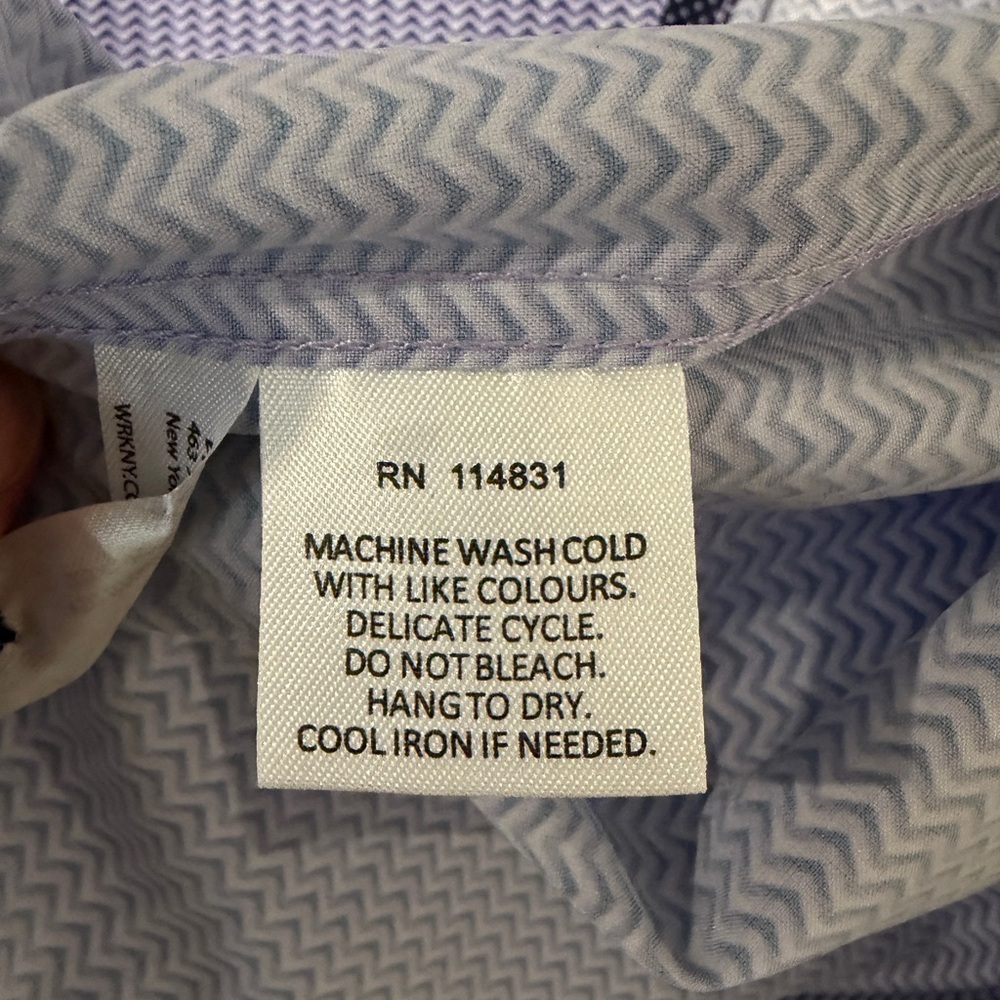 WRK Men's Purple Patterned Dress Shirt - Picture 4 of 6